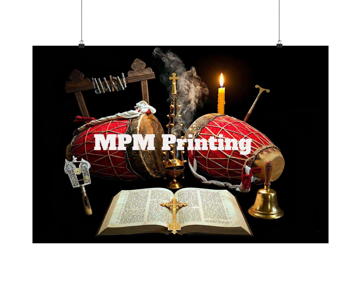 Ethiopian Orthodox Church Art Repositionable Adhesive Poster | Removable Peel & Stick Wall Decor
