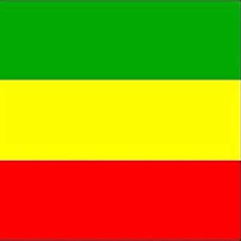 A square graphic with three horizontal bands: green on top, yellow in the middle, and red on the bottom.