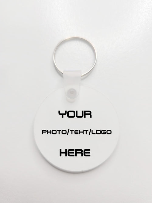 Double-Sided Custom Photo Keychain – Personalized Picture Keychain with Your Image, Family, or Pet