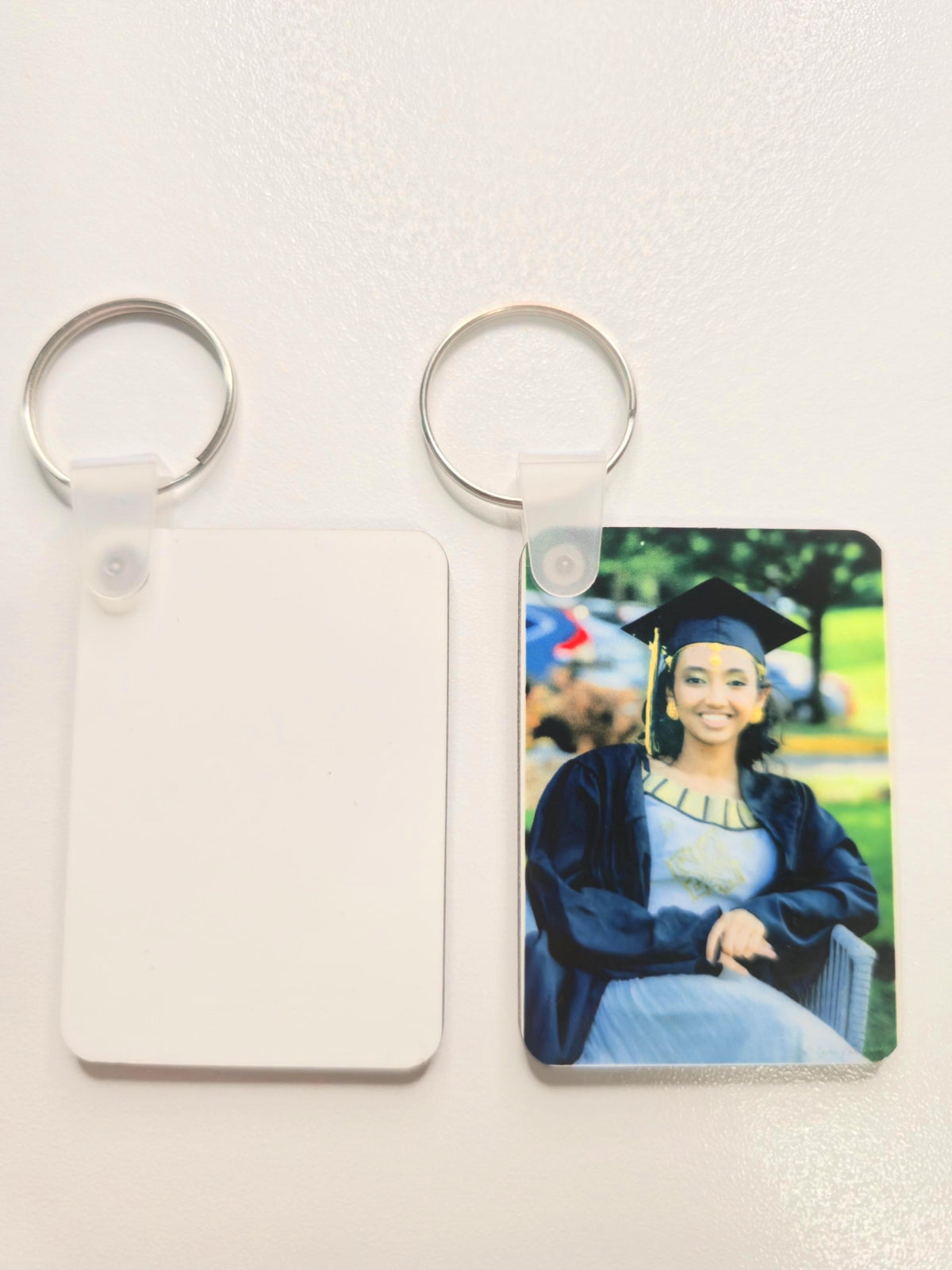 Double-Sided Custom Photo Keychain – Personalized Picture Keychain with Your Image, Family, or Pet