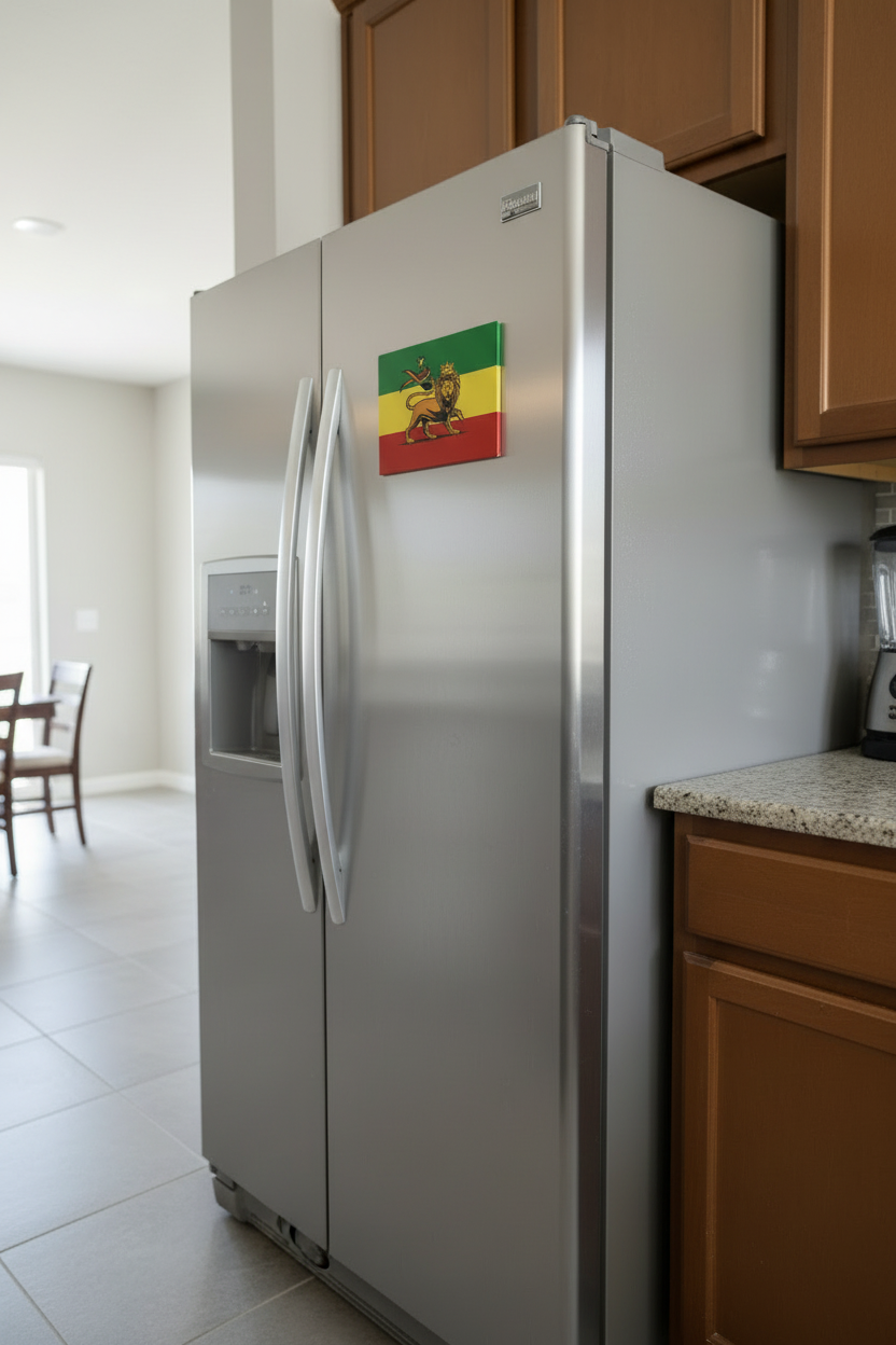 Ethiopian Lion of Judah Fridge Magnet – African Decor Souvenir
