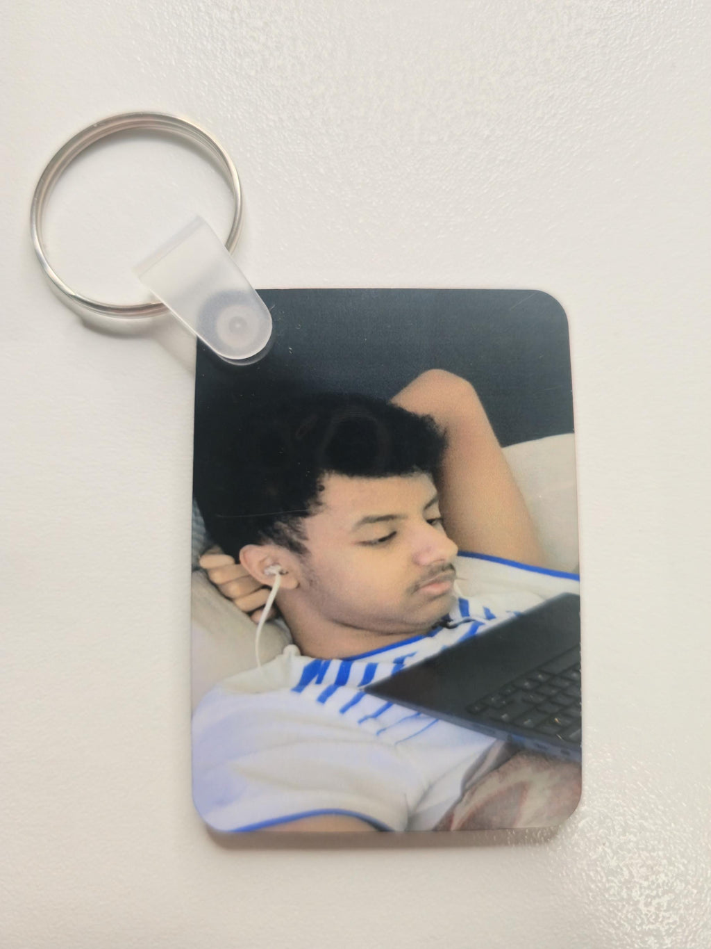 Double-Sided Custom Photo Keychain – Personalized Picture Keychain with Your Image, Family, or Pet
