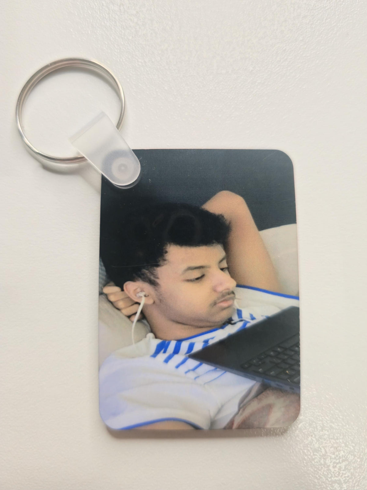Double-Sided Custom Photo Keychain – Personalized Picture Keychain with Your Image, Family, or Pet